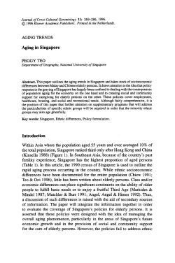 Aging in Singapore