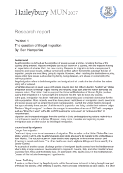 The question of illegal migration