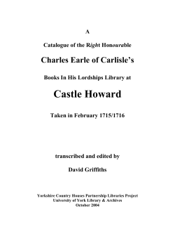 Castle Howard - University of York