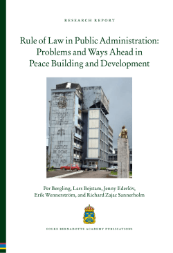 Rule of Law in Public Administration: Problems and Ways Ahead in