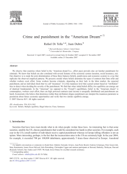 Crime and punishment in the &ldquo;American Dream&rdquo;