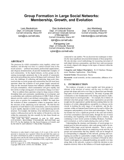 Group Formation in Large Social Networks