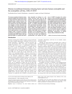 Human recombinant histamine-releasing factor