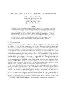 Discovering Direct and Indirect Matches for Schema