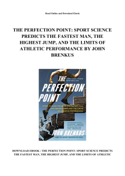 the perfection point: sport science predicts the fastest man, the