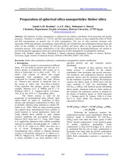 Preparation of spherical silica nanoparticles: Stober silica
