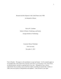 Research and Development in the United States since 1900: An