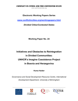 UNHCR`s Imagine Coexistence Project