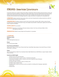 ENG302: American Literature