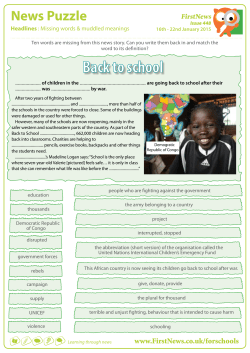 Yrs 456 News Puzzle 448 - First News for Schools