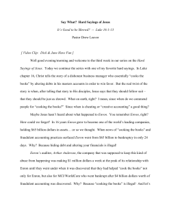 Say What? Hard Sayings of Jesus It`s Good to be Shrewd? -