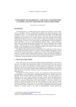 Comparison of traditional and fuzzy unsupervised classification on