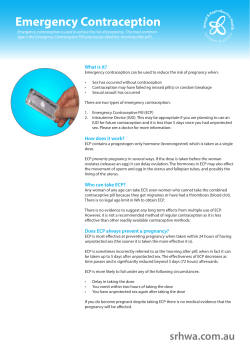 Emergency Contraception - Sexual Health Quarters