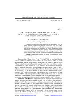 Biology QUANTITATIVE ANALYSIS OF RNA AND ACIDIC