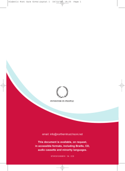 Footcare for People with Diabetes