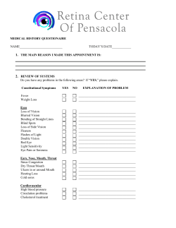 Medical History - Retina Center of Pensacola
