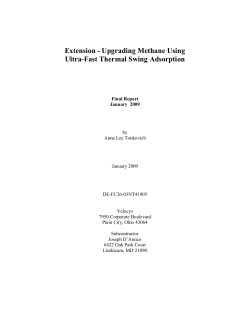 Upgrading Methane Using Ultra-Fast Thermal Swing