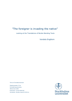 The foreigner is invading the native - Tolk