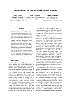 Entailment above the word level in distributional semantics