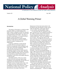 A Global Warming Primer - National Center for Public Policy Research