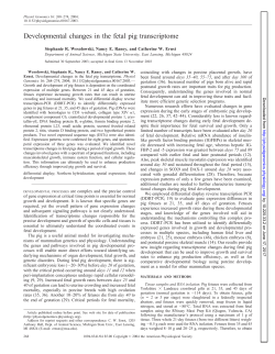 Developmental changes in the fetal pig transcriptome