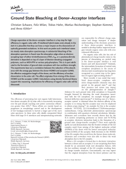 Ground State Bleaching at DonorAcceptor Interfaces