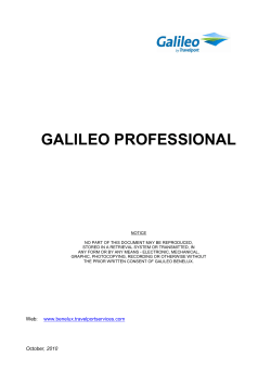 GALILEO PROFESSIONAL - Travelport Services