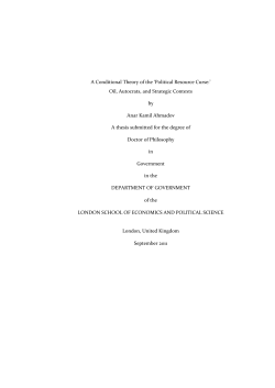 A Conditional Theory of the `Political Resource Curse:` Oil, Autocrats