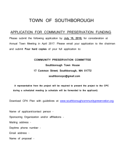 Apply for Community Preservation Funding