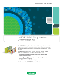 ddPCR&trade; SMN2 Copy Number Determination Kit - Bio-Rad