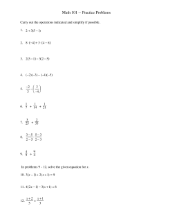 Math 101 Practice Problems