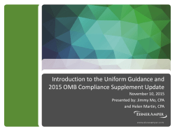 Uniform Guidance Update