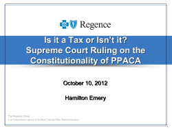 Supreme Court Decision on PPACA Hamilton Emery ACA