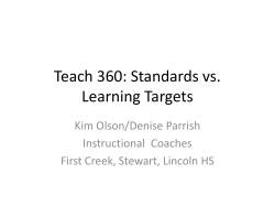 Teach 360: Standards vs. Learning Targets