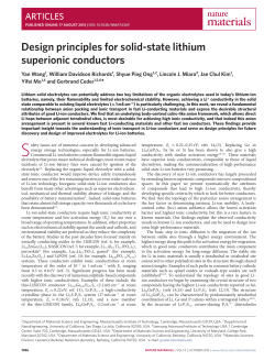 Design principles for solid-state lithium superionic