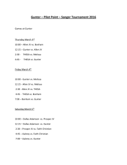 Sanger/Pilot Point/Gunter Tournament