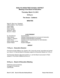 Minutes - Roslyn Public Schools