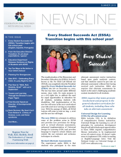 Every Student Succeeds Act - Federation for Children with Special