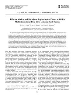 Bifactor Models and Rotations: Exploring the Extent to Which
