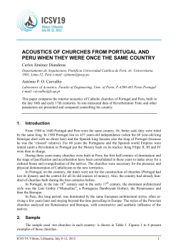 acoustics of churches from portugal and peru when they were once