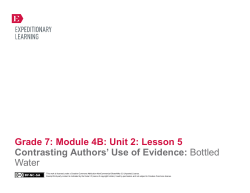 Grade 7: Module 4B: Unit 2: Lesson 5 Contrasting Authors` Use of