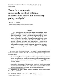 Towards a compact, empirically-verified rational expectations model