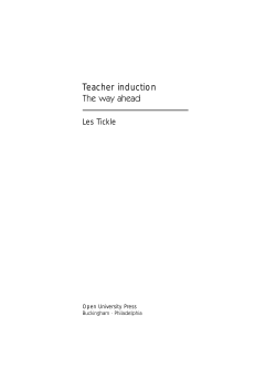 Teacher induction The way ahead