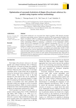 Optimization of enzymatic hydrolysis of tilapia