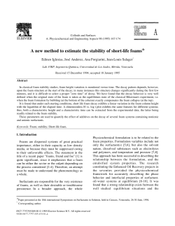 A new method to estimate the stability of short-life foams