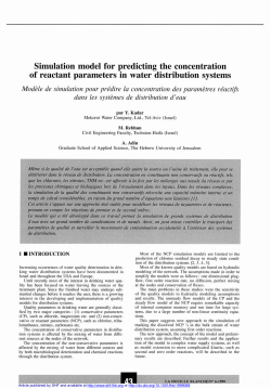 Simulation model for predicting the concentration of reactant