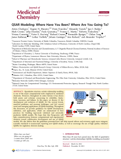 QSAR Modeling: Where Have You Been? Where Are You Going To?