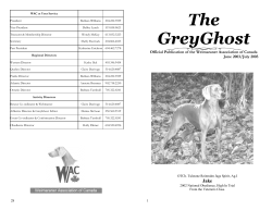 2003 Edition 2 - Weimaraner Association of Canada