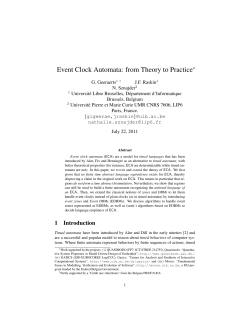 Event Clock Automata: from Theory to Practice