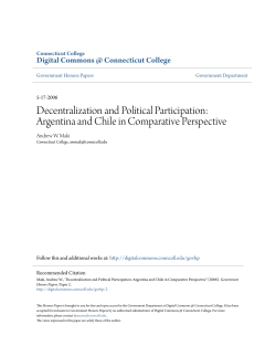 Decentralization and Political Participation: Argentina and Chile in